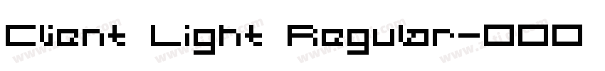 Client Light Regular字体转换
